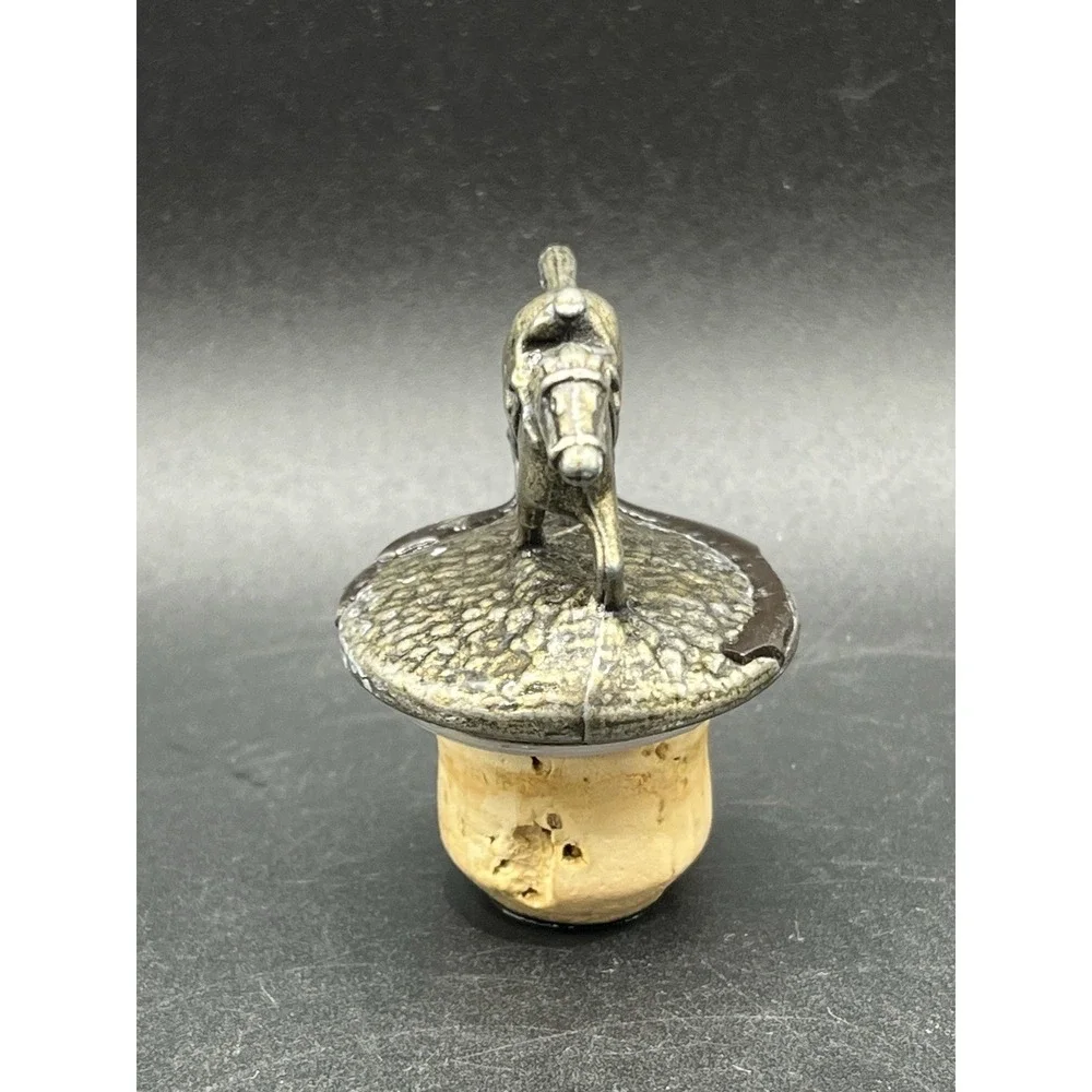 Blanton's Bourbon Whiskey Cork Bottle Stopper 'T' Collector Jockey‎ & Race Horse